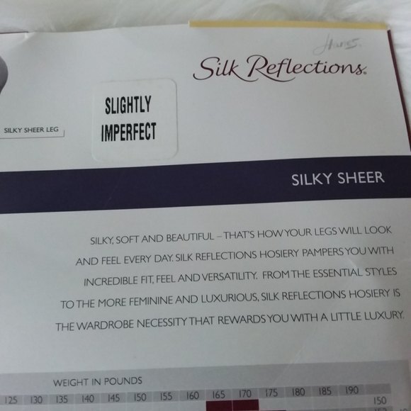 Silky Reflections Jet Black Control Top Hosiery - Picture 3 of 6